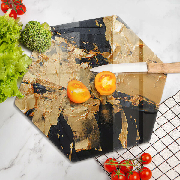 Tabla de cortar de vidrio Textura de pintura elegante