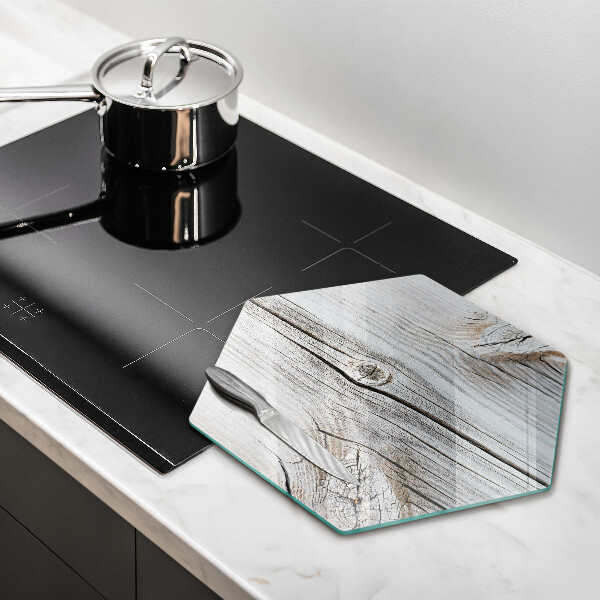 Tabla de cortar de vidrio Estructura de madera brillante