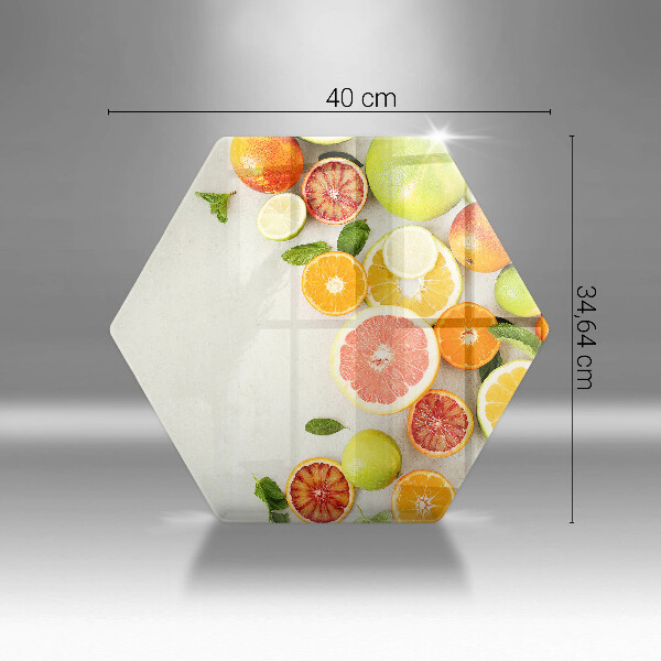 Tabla de cortar de vidrio Frutas cítricas