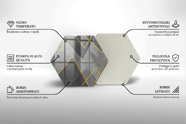 Tabla de cortar de vidrio Formas afiladas