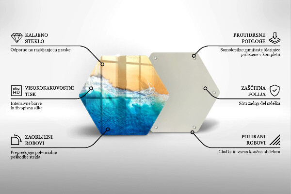 Tabla de cortar de vidrio Playa y mar