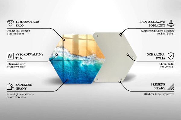 Tabla de cortar de vidrio Playa y mar