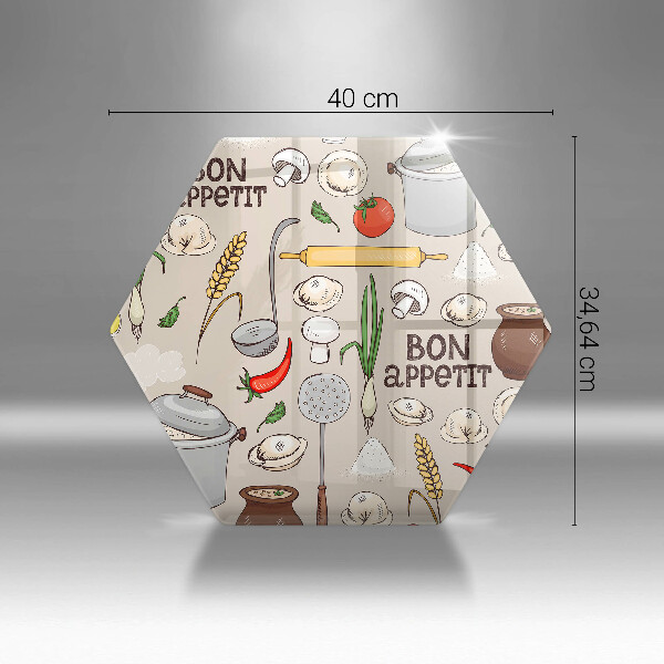 Tabla de cortar de vidrio Ilustración de cocina