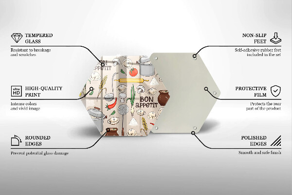 Tabla de cortar de vidrio Ilustración de cocina