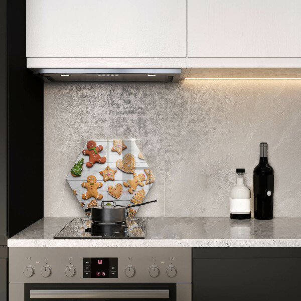 Tabla de cortar de vidrio Pan de jengibre navideño