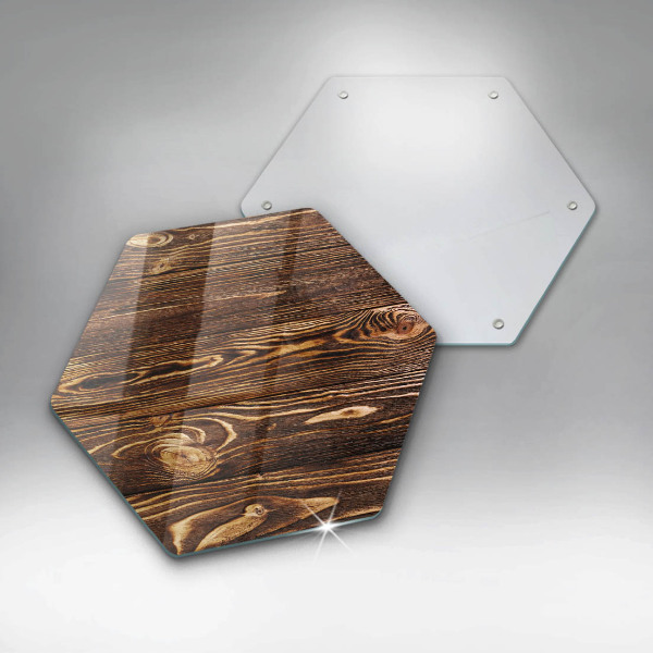 Tabla de cortar de vidrio Textura de madera