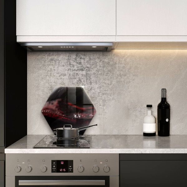 Tabla de cortar de vidrio Vino tinto en una copa