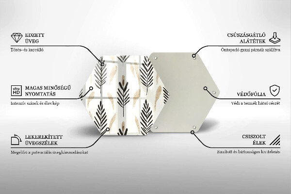Tabla de cortar de vidrio Plantas bohemias