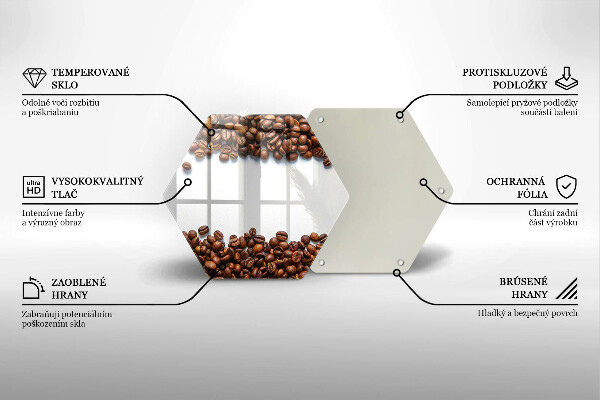 Tabla de cortar de vidrio Granos de café