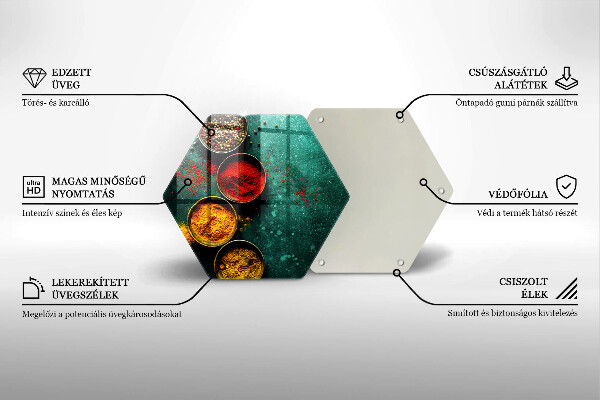 Tabla de cortar de vidrio Especias orientales