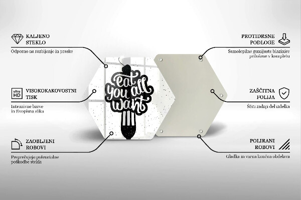 Tabla de cortar de vidrio Eat all you want