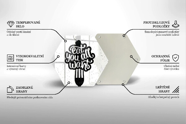 Tabla de cortar de vidrio Eat all you want