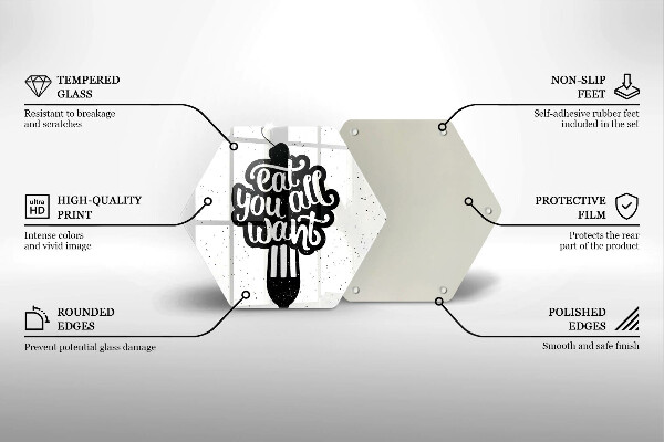 Tabla de cortar de vidrio Eat all you want