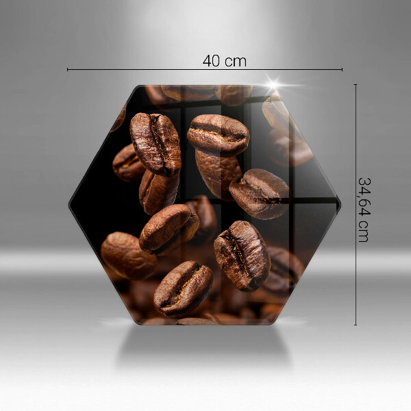 Tabla de cortar de vidrio Granos de café marrones
