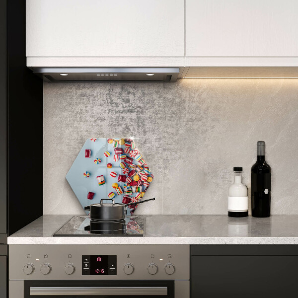 Tabla de cortar de vidrio Caramelos de colores