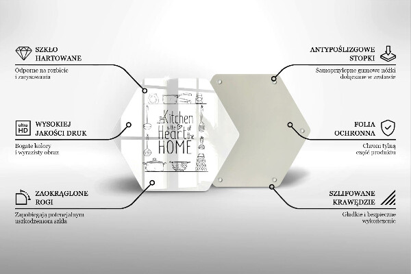 Tabla de cortar de vidrio Inscripción frase