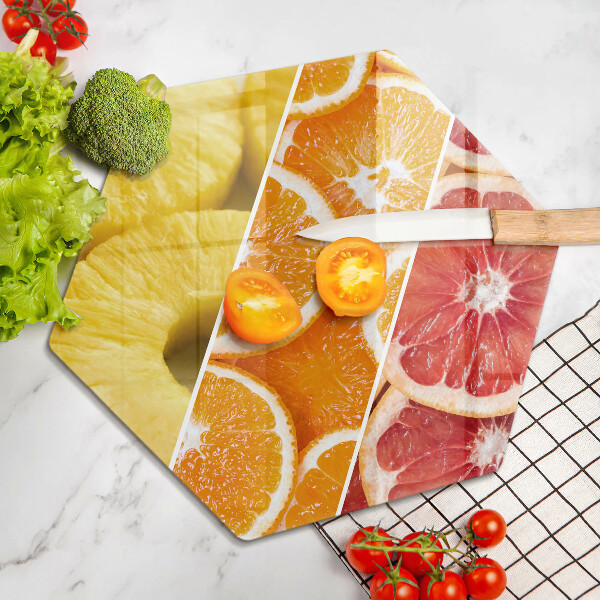 Tabla de cortar de vidrio Frutas coloridas