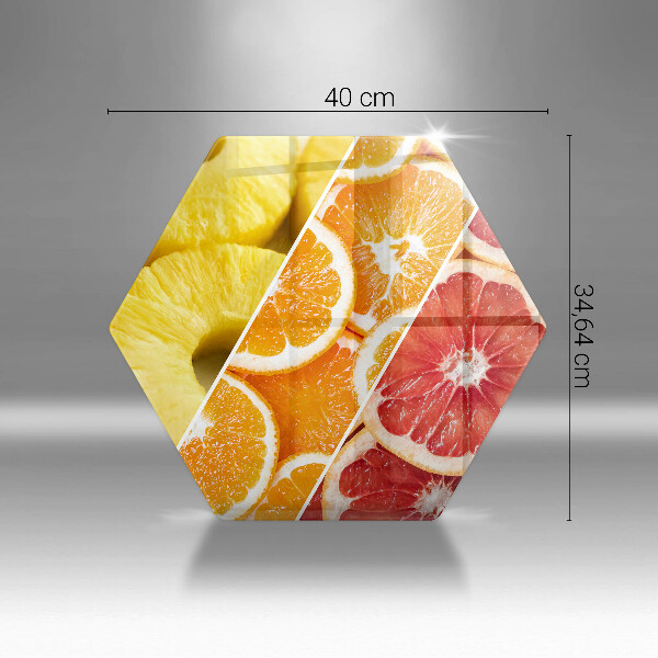 Tabla de cortar de vidrio Frutas coloridas