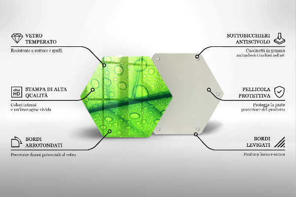 Tabla de cortar de vidrio Primer plano de una hoja