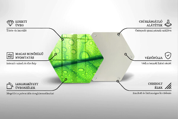 Tabla de cortar de vidrio Primer plano de una hoja