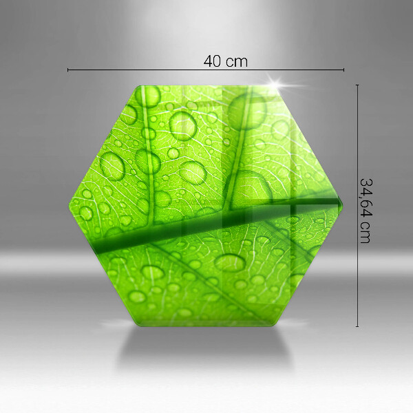 Tabla de cortar de vidrio Primer plano de una hoja