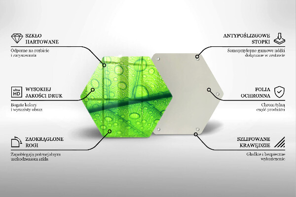 Tabla de cortar de vidrio Primer plano de una hoja