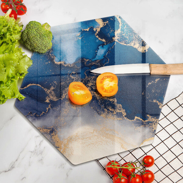 Tabla de cortar de vidrio Abstracción de mármol