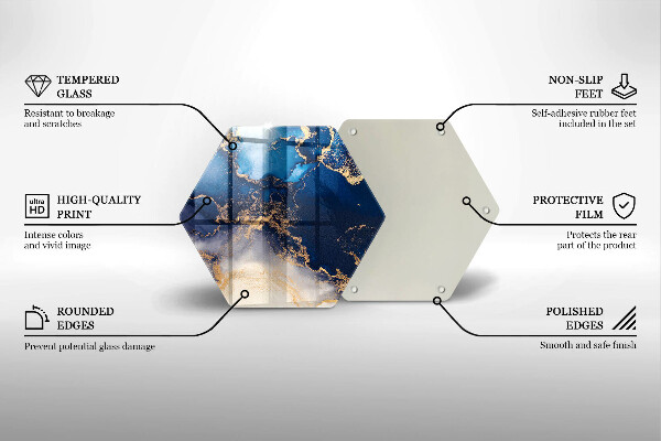 Tabla de cortar de vidrio Abstracción de mármol