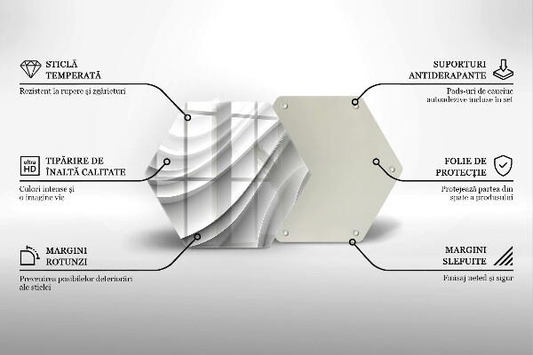 Tabla de cortar de vidrio Líneas geométricas