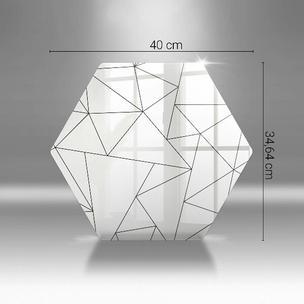 Tabla de cortar de vidrio Triángulos blancos