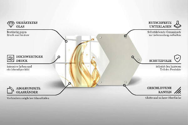 Tabla de cortar de vidrio Aceite de oliva