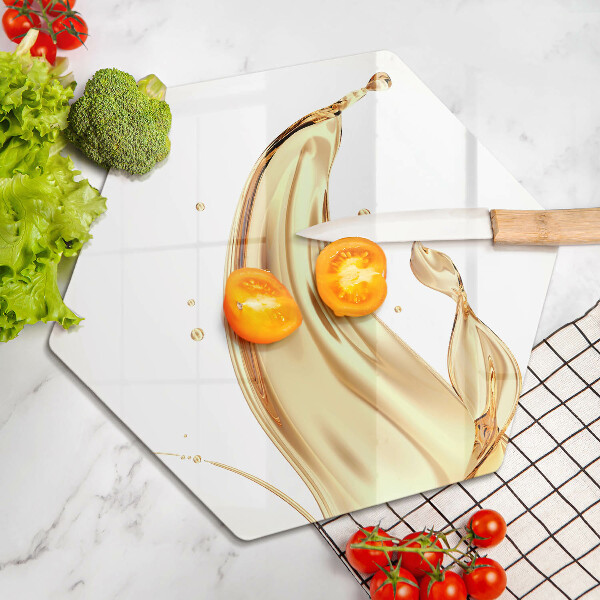 Tabla de cortar de vidrio Aceite de oliva