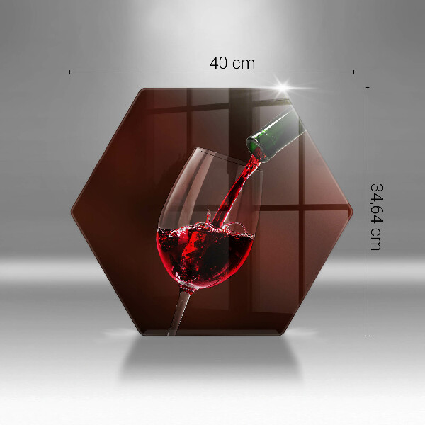 Tabla de cortar de vidrio Una copa de vino