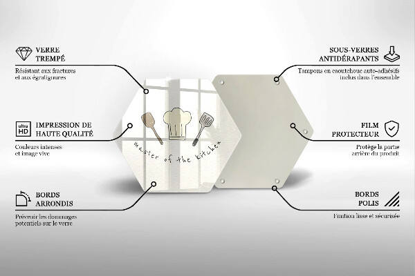 Tabla de cortar de vidrio Master of the kitchen