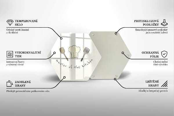 Tabla de cortar de vidrio Master of the kitchen
