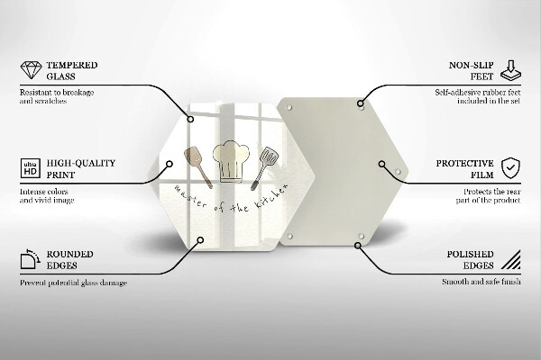 Tabla de cortar de vidrio Master of the kitchen