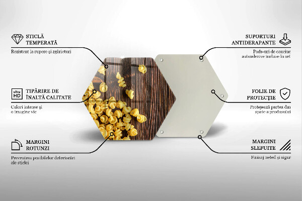 Tabla de cortar de vidrio Pasta en la mesa