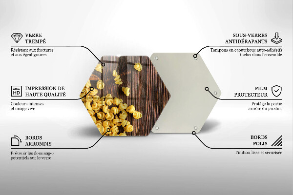 Tabla de cortar de vidrio Pasta en la mesa