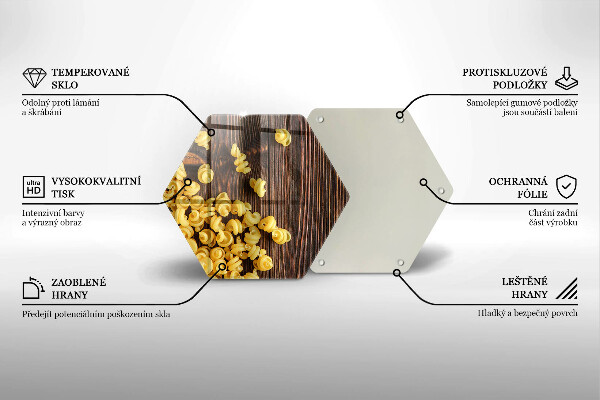 Tabla de cortar de vidrio Pasta en la mesa