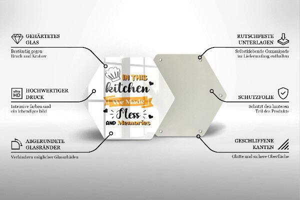 Tabla de cortar de vidrio In this kitchen we made mess and memories