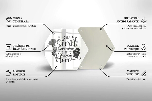 Tabla de cortar de vidrio Inscripción frase