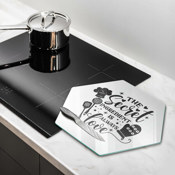 Tabla de cortar de vidrio Inscripción frase