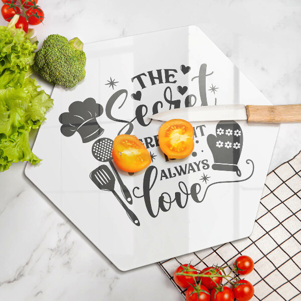 Tabla de cortar de vidrio Inscripción frase