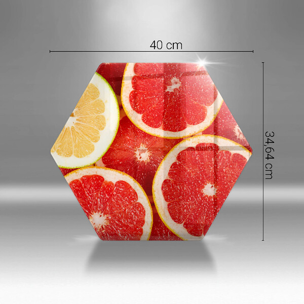 Tabla de cortar de vidrio Rodajas de pomelo