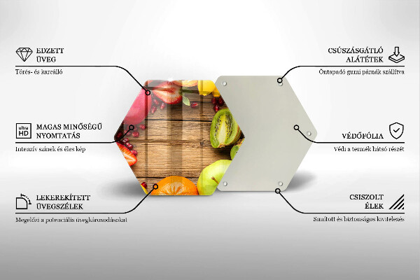 Tabla de cortar de vidrio Fruta fresca