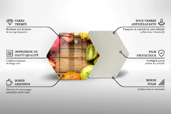 Tabla de cortar de vidrio Fruta fresca