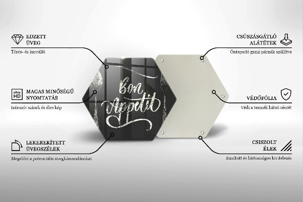 Tabla de cortar de vidrio Bon appetit