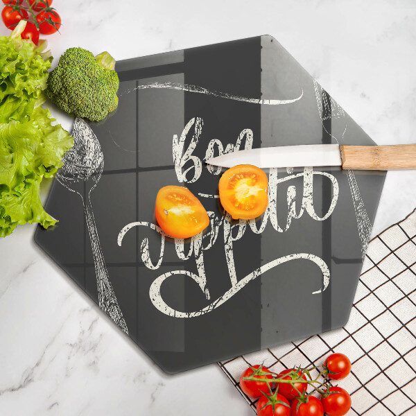 Tabla de cortar de vidrio Bon appetit