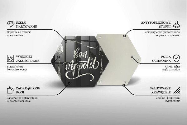 Tabla de cortar de vidrio Bon appetit