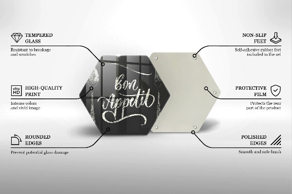 Tabla de cortar de vidrio Bon appetit